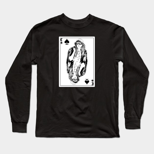 Charlie Cale Poker Face Card Long Sleeve T-Shirt by MurderSheWatched